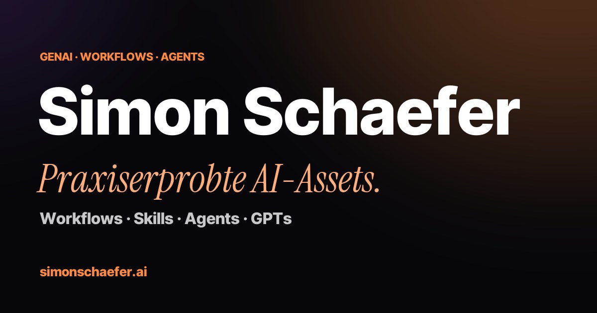 Simon Schaefer — GenAI für Creator & DTC-Brands